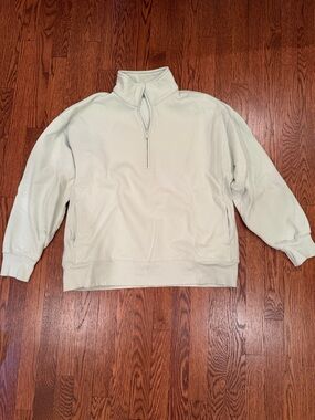 Aritzia Women's Quarter-Zip Pullover Sweatshirt - Light Mint